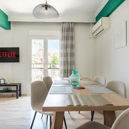 90 négyzetméteres, 2 hálószobás, 1 saját fürdőszobával rendelkező Apartman Vadaris-Dikastiria negye Szaloniki Kültér fotó
