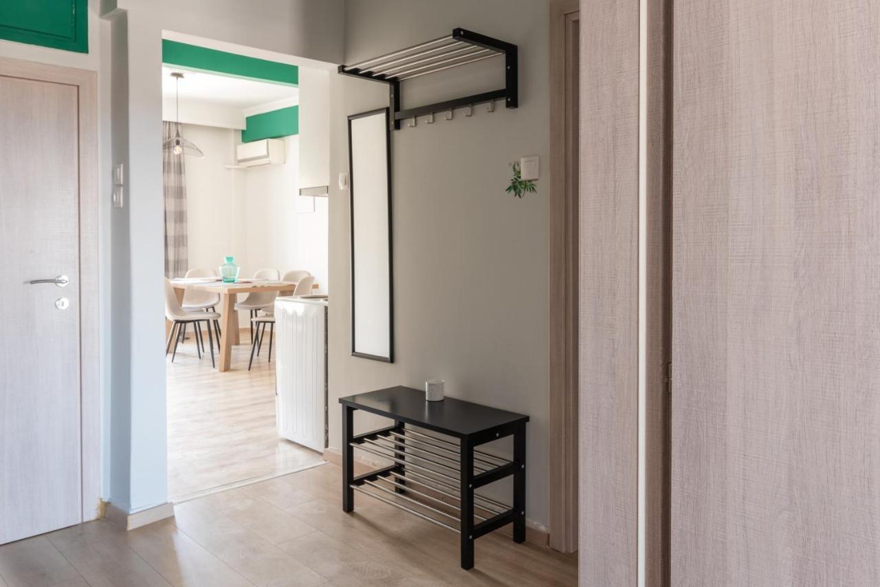 90 négyzetméteres, 2 hálószobás, 1 saját fürdőszobával rendelkező Apartman Vadaris-Dikastiria negye Szaloniki Kültér fotó