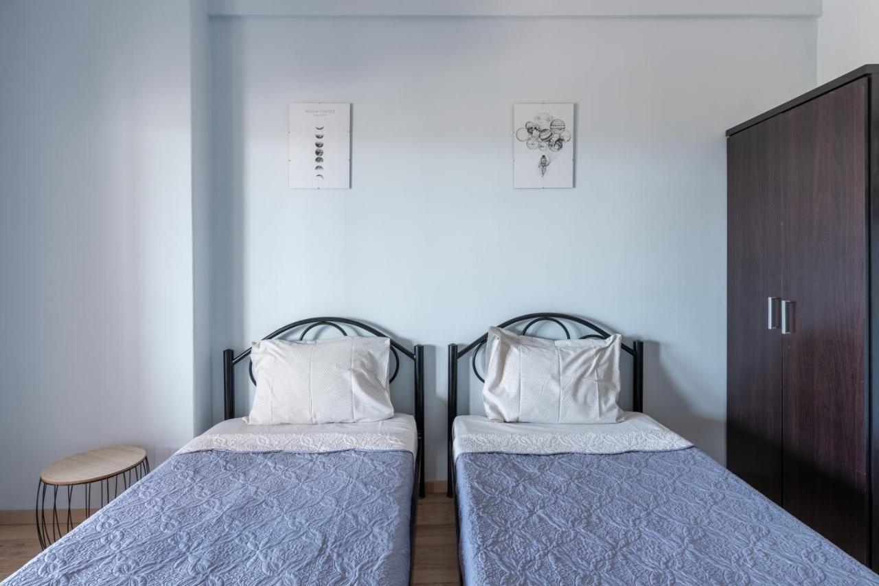 90 négyzetméteres, 2 hálószobás, 1 saját fürdőszobával rendelkező Apartman Vadaris-Dikastiria negye Szaloniki Kültér fotó